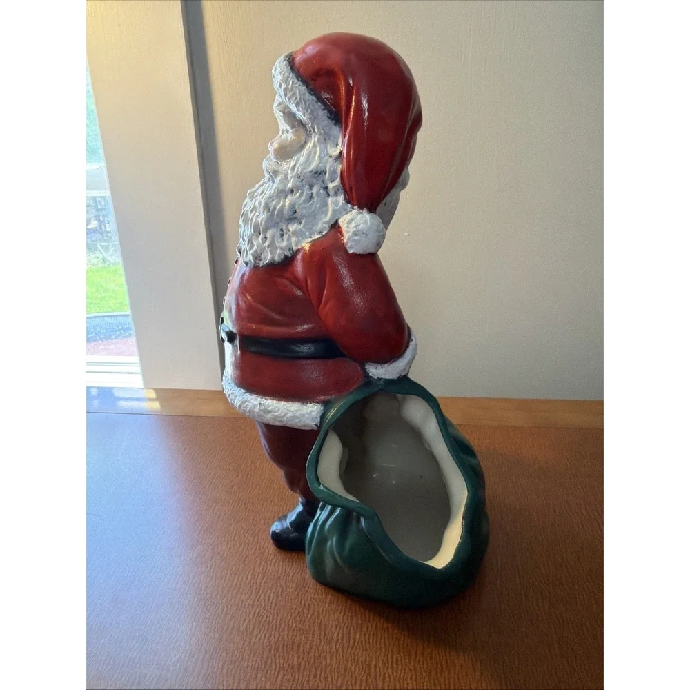 Duncan Ceramic Santa‎ Claus Planter/Candy Dish - Hand Painted, VTG 1973